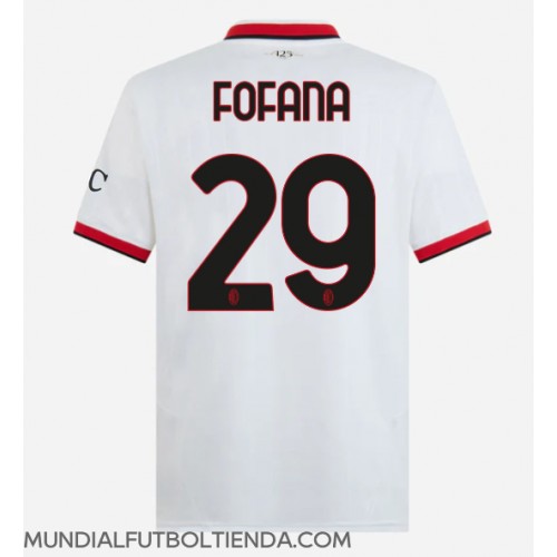 Camiseta AC Milan Youssouf Fofana #29 Segunda Equipación Replica 2024-25 mangas cortas